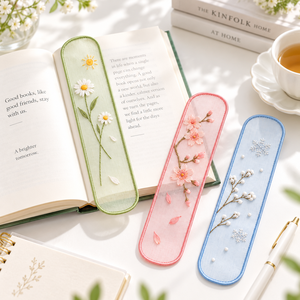 Marcapáginas <span class=keywords><strong>de</strong></span> Organza <span class=keywords><strong>Bordados</strong></span> <span class=keywords><strong>a</strong></span> <span class=keywords><strong>Mano</strong></span> Personalizados, Marcapáginas <span class=keywords><strong>de</strong></span> Tela Floral <span class=keywords><strong>de</strong></span> las Cuatro Estaciones para Amantes <span class=keywords><strong>de</strong></span> los <span class=keywords><strong>Libros</strong></span>, Regalo para Lectores y Profesores - Product Image 6