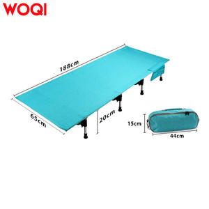 Lit de camping portable en aluminium Woqi 188x65x20cm, lit pliable pour pique-niques et voyages, solution de couchage - Product Image 2
