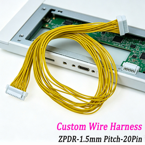 كابل ZPDR-20V-S JST بـ20 دبوس مزدوج الصف بخطوة 1.5 مم وسلك 24AWG لتوصيل شاشات LCD وأجهزة الاستشعار ولوحات PCB - Product Image 1