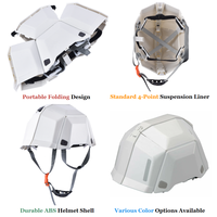 Casco de Seguridad Plegable que Ahorra Espacio, Construcción de ABS de Alta Resistencia, Casco Rígido para Inspección de Obras y Rescate de Emergencia, Equipo de Protección Personal