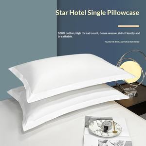 Federa Rettangolare per Letto Singolo 60x80 in Cotone Bianco Satinato di Qualità Cinque Stelle - Product Image 1