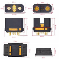Connecteur mâle-femelle anti-étincelles QS10-S haute température 180A pour batterie de drone agricole et avion RC 4AWG