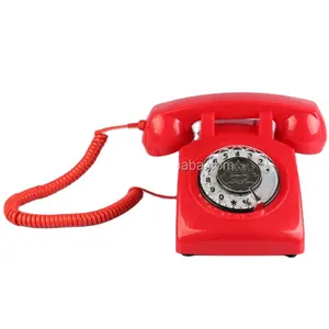 旧时尚电话旋转拨号电话装饰复古电话