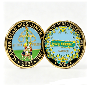 Moneda Conmemorativa Personalizada de Aleación de Zinc con Esmalte Suave, Tema de Ángel, Festival de Verano, para Recuerdos - Product Image 1
