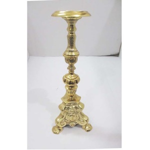 Bougeoir en aluminium finition or, porte-bougie pour la maison, décoration d'hôtel et de mariage - Product Image 5