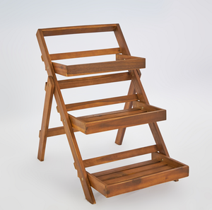 Custom Indoor Outdoor Use Flower Wood <b>Plant</b> Pot Stand Space Save Flower <b>Shelf</b> Planter Stand - Product Image 2