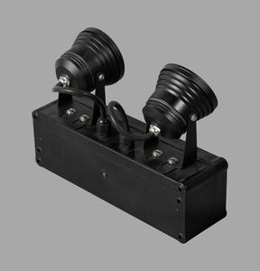 Lampe d'urgence LED <span class=keywords><strong>double</strong></span> tête rechargeable IP65 à coque noire en plastique, à montage mural, pour usine, avec autonomie de 3 heures - Product Image 6