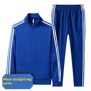 Conjunto Deportivo de Primavera/Otoño para <span class=keywords><strong>Hombre</strong></span>, Chaqueta Delgada con Tres Rayas y Cordón Ajustable, Dos Piezas, para Correr al Aire Libre - Product Image 3