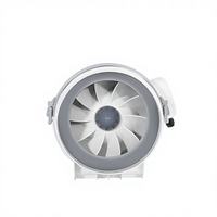 Ventilateur axial silencieux en plastique pour culture hydroponique, avec système de ventilation ventilée et de débit d'air réglable, pour conduits personnalisés de 4 à 12 pouces, idéal pour l'humidification et la croissance.