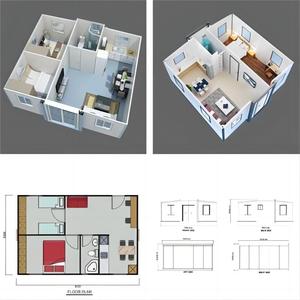 Casa Contenedor Expandible Moderna de 2 Pisos con Acabado de Madera, Casa Prefabricada Desmontable para Glamping <span class=keywords><strong>en</strong></span> Resorts - Product Image 4