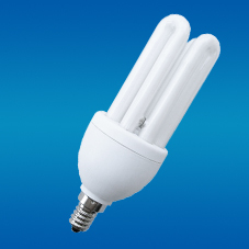 หลอดไฟ CFL พลาสติกสีขาว OEM ขั้ว E14 4U 6000K 80lm/W 6000 ชั่วโมง CRI 80 AC 220V รับประกัน 2 ปี 1760 ลูเมนส์ - Product Image 3