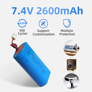 แพ็คแบตเตอรี่ลิเธียมไอออน7.4V 2600mAh ชาร์จได้18500 2S1P สำหรับไฟ LED สินค้าพรีเมียม - Product Image 1