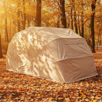 Nouveau style grand abri de garage 5.9x2.5x2.45m portable, imperméable, durable, moderne, simple, en métal, pour stationnement de voiture, pliable semi-automatique