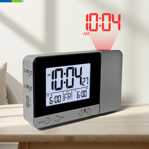 Dcf kỹ thuật số chiếu đồng hồ Đài phát thanh kiểm soát LED 180 chuyển đổi hiển thị thời gian nhiệt độ phòng khách văn phòng - Product Image 1