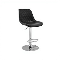 Tabouret de bar moderne à hauteur réglable avec cadre en métal rembourré pour bar à domicile, cuisine, extérieur, hôtel et salon