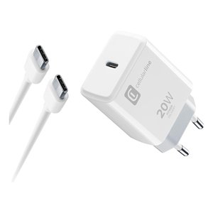 Caricabatterie <b>USB</b> <b>Type</b>-<b>C</b> CHARGER KIT 20W Power Delivery Bianco ACHIPHKITC2CPD20WW - Product Image 1