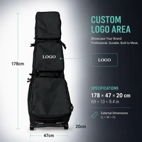 Nouveau sac de ski et de snowboard professionnel pour homme, personnalisé, à double roulettes, multi-poches, fermeture à scratch, accessoire de ski d'hiver