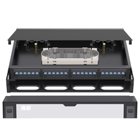 Panel Patch serat optik 19 inci terpasang, rak 24-Port dengan tinggi 1u anti debu