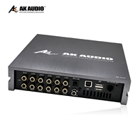 Amplificateur DSP de voiture AK-D24 8x40W RMS, sortie RCA 10 canaux, 24 bits 48kHz, SNR>105dB, USB OTG