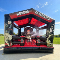 Jeu d'équitation de taureau mécanique gonflable Offre Spéciale Bull Ride Rodeo mécanique Tapis de taureau fou avec dessus pour adultes