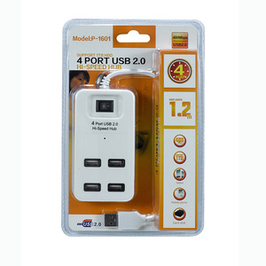 4 Port <b>USB</b> <b>2.0</b> Hi-Speed Hub With Power Switch And 1.2m Cable For Desktop Use - Product Image 5