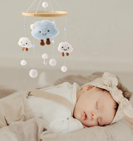 Mobile musical nordique en macramé fait main pour berceau et chambre d'enfant, décoration suspendue