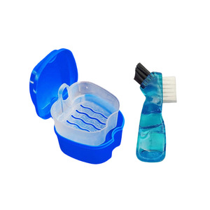 Apple Toothbrush Box With Filter Net 9.3cm X 9.5cm X 6.8cm For Oral Care Deep Blue Colour - Product Image 4