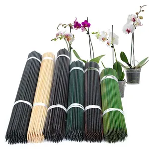 Customized colorful bamboo natural flower stick for flower garden use