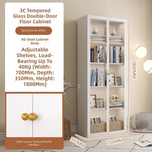 Étagère d'angle blanche à 5 niveaux en acier, étagère de présentation, étagère de rangement, unité d'étagérage multifonctionnelle, salon, bureau à domicile - Product Image 2