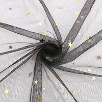 Direct Factory Stervormige Pailletten Polyester Tulle Mesh Stof Damesjurk Kinderrok Bruiloft Feestdecoratie Groothandel Leverancier