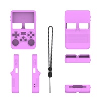 Casing Silikon Premium Gamegaga R36S untuk Konsol Game Genggam, Anti Gores, Kotak Penyimpanan Lunak