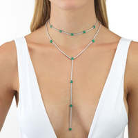 Chaîne de Tennis en zircon cubique à fleurs colorées, haute qualité, collier ras du cou Sexy et long, bijoux pour femmes, 2023