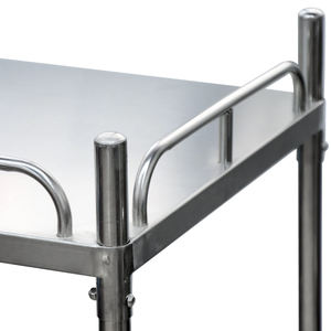 Meubles hospitaliers Table à roulettes MY-R052A-B1 Instrument de table en acier inoxydable <span class=keywords><strong>2</strong></span> <span class=keywords><strong>plateaux</strong></span> pour clinique - Product Image 2