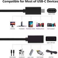 100W 10Gbps USB C 3.1 Gen 2 Câble 4K 60HZ Sortie Vidéo PD Extension de Charge Rapide pour iPhone 16 Huawei Matebook iPad Chromebook