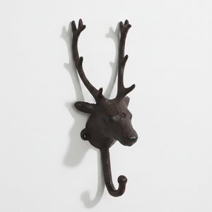 Corna di cervo in ghisa gancio appendiabiti da parete e appendiabiti da Wild Life ornamento decorativo per il bagno per cacciatori e capanne - Product Image 3