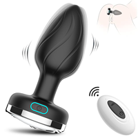 Großhandel 10-Modus LED-Lichter Analplug Vibrator Masturbatoren Fernbedienung Butt Plug Sexspielzeug für Frauen und Männer
