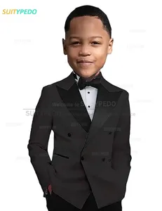 Ensemble de <span class=keywords><strong>costume</strong></span> pour garçon à revers tendance, <span class=keywords><strong>costume</strong></span> formel pour fête d'anniversaire d'enfants, <span class=keywords><strong>costume</strong></span> de scène pour enfants, pantalon de smoking 2 pièces - Product Image 2