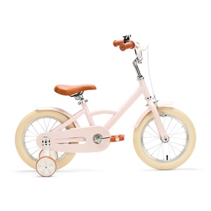 <span class=keywords><strong>Vélo</strong></span> pour filles de 18 pouces, style rétro vintage, avec panier, roues d'apprentissage, sonnette, suspension rigide, rose, pour filles de 14 ans - Product Image 1