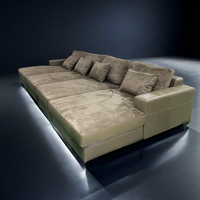 Kino Zimmer Erste Reihe Freizeit Schlafs ofa Maßge schneiderte Größe Wildleder Stoff Komfortable Lounge Chaise Theater Möbel Medien Sofas