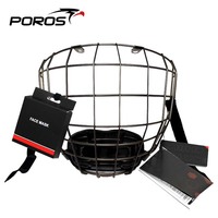 Masque facial de hockey sur glace POROS, cage métallique, protection intégrale du visage pour adulte et jeune, cage de remplacement pour casque de hockey sur glace