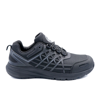 Chaussures de sécurité unisexes MaxiTough noires, légères, respirantes, anti-perforation, pour le travail en extérieur, coupe basse, antidérapantes, avec embout en acier
