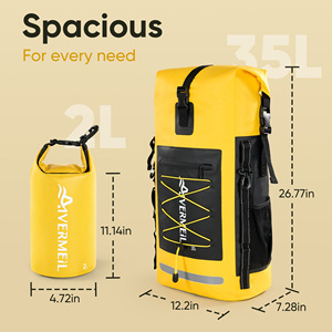 Sac à dos étanche 35L à fermeture roll-top pour sports de plein air et voyages, avec poche pour téléphone et sac étanche détachable pour la pêche et la randonnée - Product Image 6