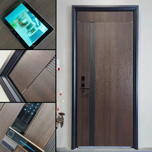 Porte d'entrée double style français moderne en acier Skyland avec isolation thermique et verre forgé pour villa, salon et chambre à coucher - Product Image 2