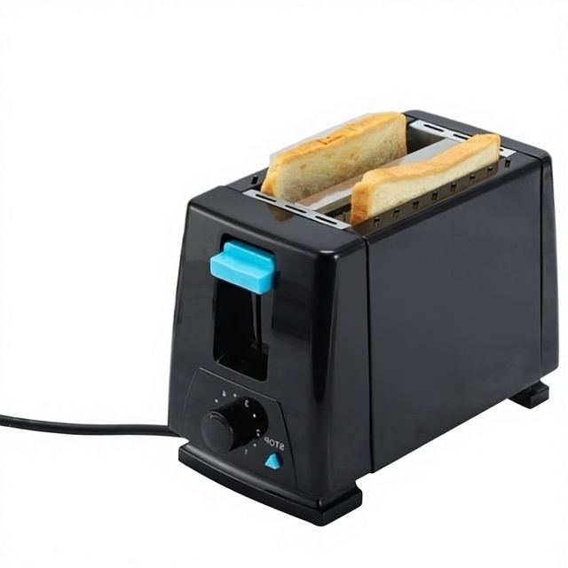 650W 2-Slice Plastic Cool Touch Automatic Pop-Up Toaster Electric Bun Toaster Machine Hot Sale Bread Toaster for Home Use