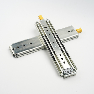 Heavy Duty <strong>76mm</strong> Cabinet Locking Glide Rails Tool Box Three Sections Full Extension 500LB Runner Bearing <strong>Slide</strong> - Product Image 1