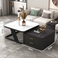 Table basse, meubles de salon, usage domestique, plateau en bois, pliable, design moderne, simple, luxe léger
