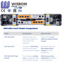 HPE MSA Gen7 2070 2U All-flash Array con Dos Controladores de 4 Puertos 10/25 GbE ISCSI, 4x10Gb XCVR SFF, 46TB, Matriz de Almacenamiento en Red