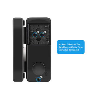 Serrure <span class=keywords><strong>de</strong></span> <span class=keywords><strong>porte</strong></span> en verre <span class=keywords><strong>sans</strong></span> cadre intelligente à empreintes digitales pour bureau, <span class=keywords><strong>sans</strong></span> perçage - Product Image 6