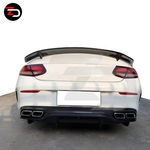 Kit de carrocería con faldones laterales para parachoques delantero, difusor de parachoques trasero para <span class=keywords><strong>Mercedes</strong></span> Clase C C205 <span class=keywords><strong>Coupe</strong></span> C63 C200 C300, cambio a estilo ZD - Product Image 1