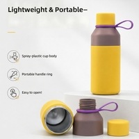 Gourde de sport isotherme à double paroi en acier inoxydable 2-en-1, détachable, à large ouverture, écologique, pour la salle de sport, l'extérieur et l'usage quotidien